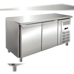 KLIMAITALIA Edelst.-Gefriertisch 2 belüfteten Türen. Thermo digital. T° -10°C/-20°C. Dim. (LxWxH) 136x60x86 cm. Mod. SNACK2100BT