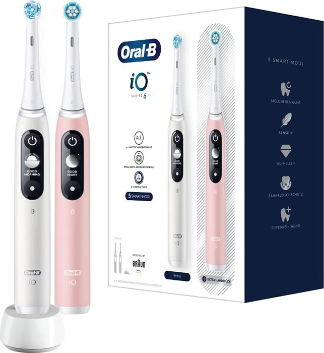 Oral-B iO 6 Duo Weiß & Rosa