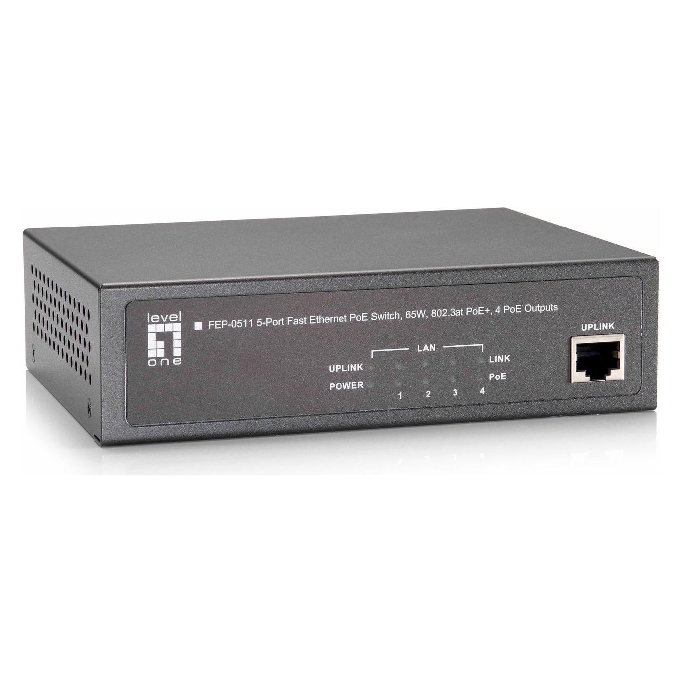 LevelOne FEP-0511: 5Port Switch, PoE (5 Ports) (52083503)
