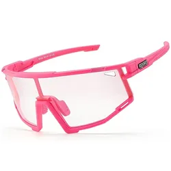 Rockbros, Unisex, Sportbrille, Okulary rowerowe SP258 ROAD TO SKY fotochromowe - różowe (Pink, Photochromic), Rosa