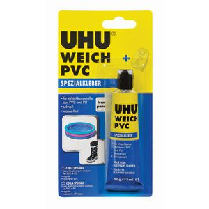 UHU Kunststoffkleber 46655, Weich PVC, 30g, Spezialkleber, extra stark, wasserfest