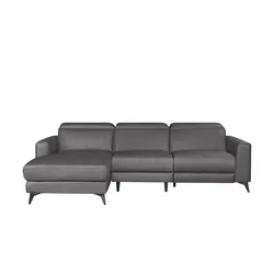 Primo Ecksofa mit Relaxfunktion Taku ¦ grau ¦ Maße (cm): B: 268 H: 81 T: 169.0