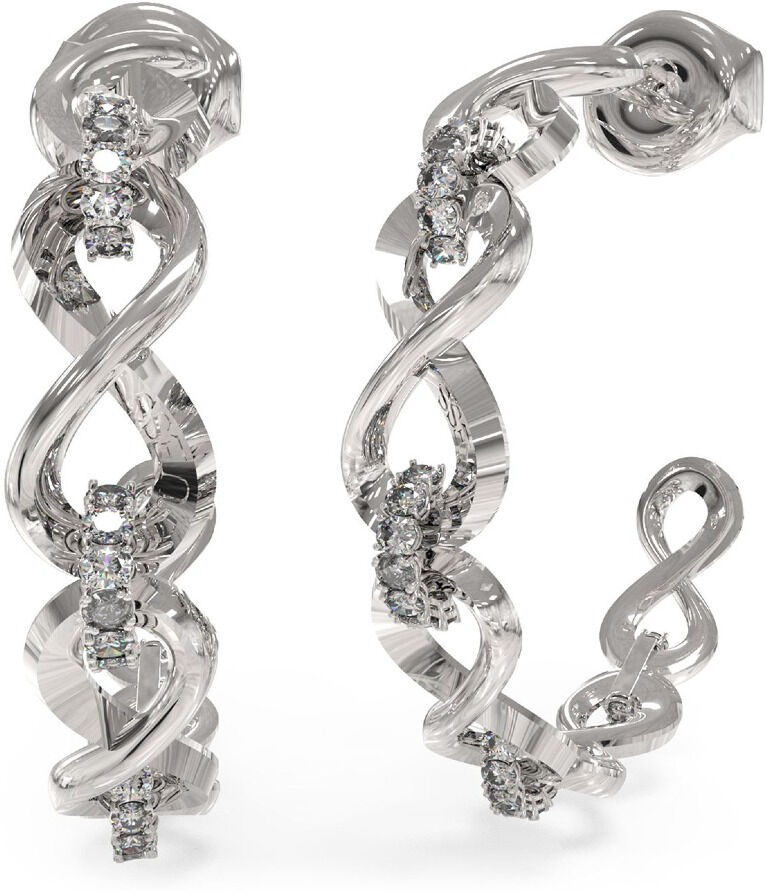 GUESS Endless dream silverfärgad infinity hoops JUBE03267JWRHT/U