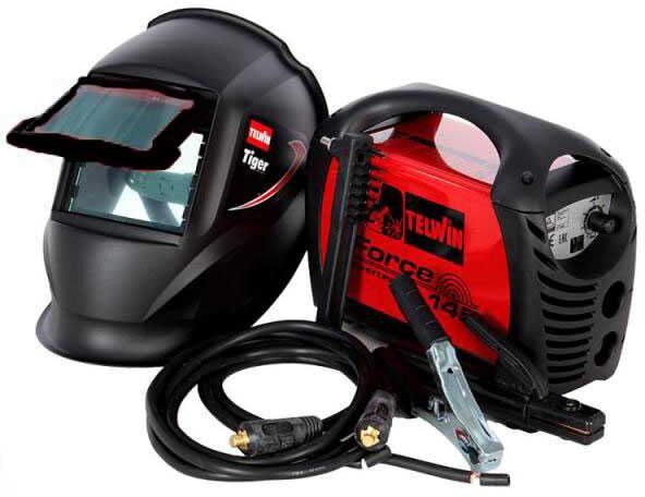 Telwin FORCE 145 - Poste à souder Inverter (MMA) + Masque, courant continu (DC)