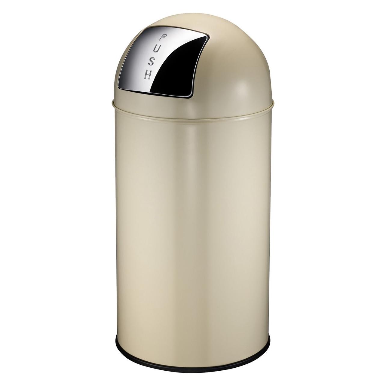 kaiserkraft Push-Abfallsammler BULLET PUSH, Stahlblech (40 l) (8713631039210)