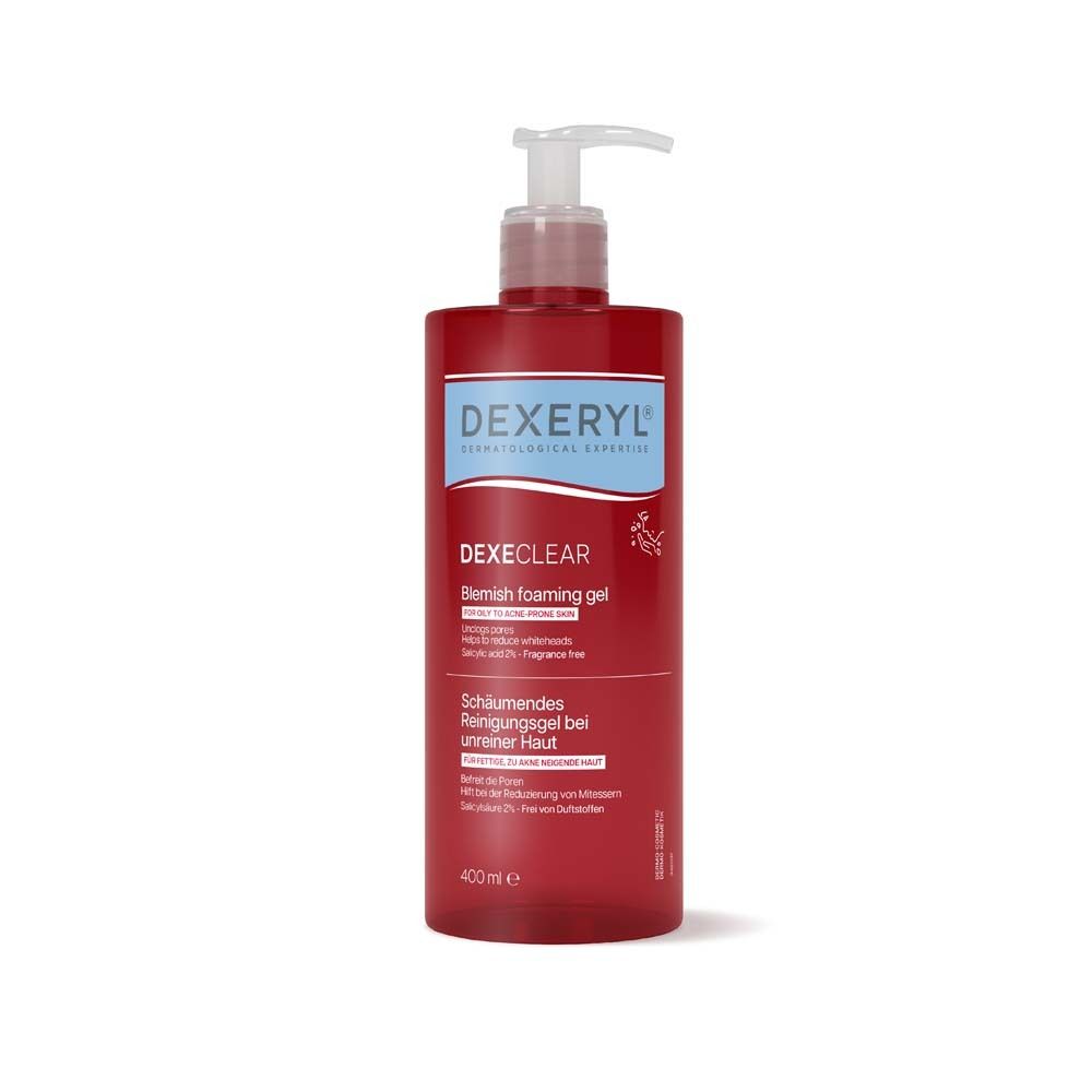 Dexeryl Dexeclear Reinig.Gel schäum.unreine Haut 400 ml Gel
