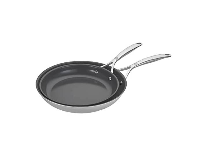 ZWILLING Spirit Energy + 2-teiliges Bratpfannen-Set, Edelstahl, Keramik, antihaftbeschichtet, 25,4 cm und 30,5 cm