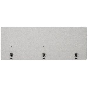 hJh-OFFICE Tischtrennwand 891010, hellgrau, Akustik-Trennwand mit Filzbezug, 180 x 62cm