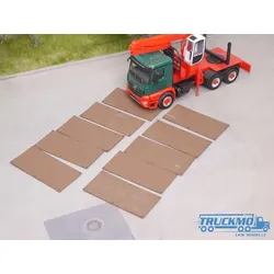 Elbe-Modell 10x Stahlplatten als Ladegut oder für Wegebau EM614