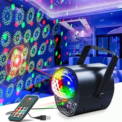 Discokugellicht mit dynamischer LED-Bühneamp;Stroboskoplichter – klangaktivierte Partybeleuchtung für DJ-Clubs, Bars, Hochzeiten, Geburtstage, Halloween, Weihnachten, DJ-Bühnenlicht mit Fernbedienung