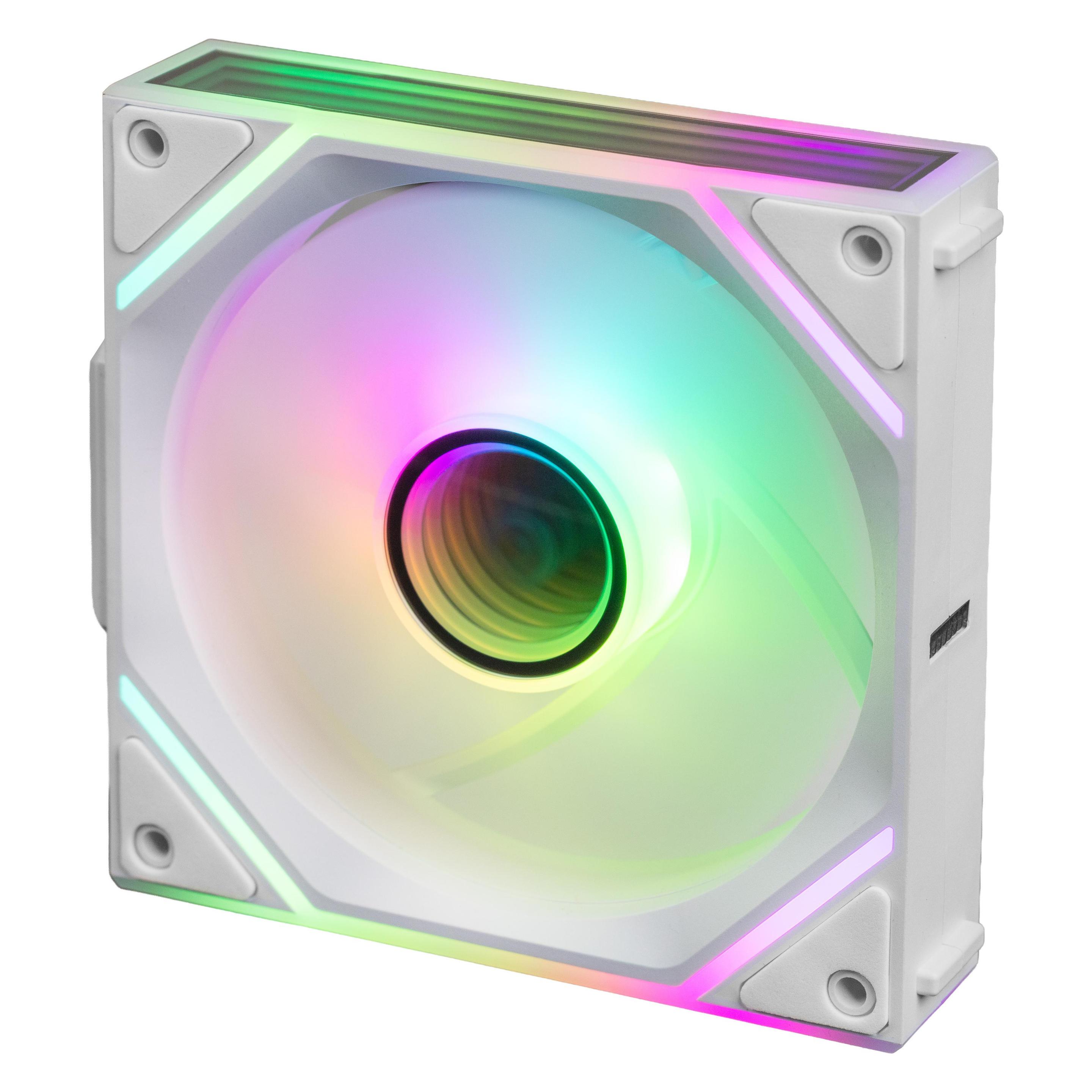 Blackstorm Luna MAG-INF ARGB PWM Fan, white, 120 mm (120 mm, 1x) (LUNA-MAGINF-120MM-WH-1PACK)