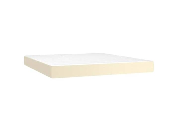 KKgypkn Taschenfederkernmatratze 180x200x20 cm Mittel Creme Kunstleder mit schmutzabweisender Oberfläche und stoßdämpfendem Schaumstoff für erholsamen Schlaf