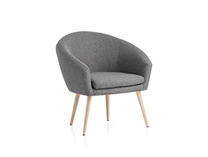Traumnacht Theo Relaxsessel mit Armlehnen Grau 65x74x81 cm Cocktailsessel bequemer Polstersessel kompakt deutscher Qualitätsstandard