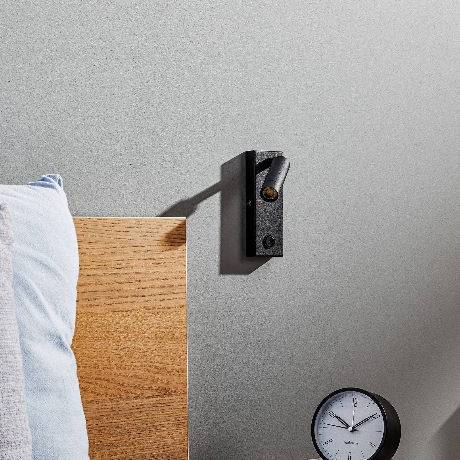 Wandlampe Enzo TK Lighting, schwarz, für Wohn- / Esszimmer, Metall, Modern, LED Wandleuchte, Wandlampe Innen