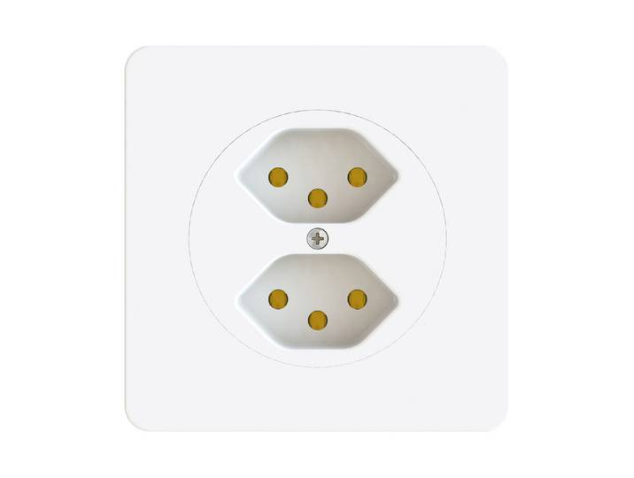 Max Hauri Steckdose 2x Typ 13 Gr.1x1 UP Max Hauri weiss