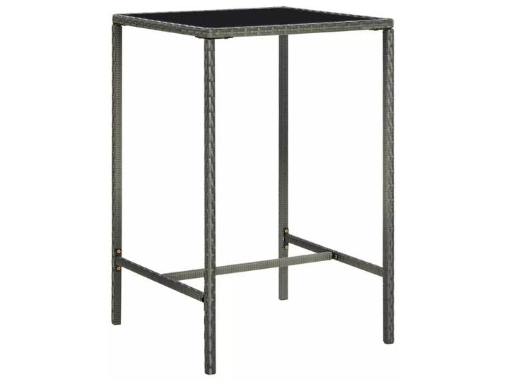VidaXL - Bartisch poly-rattan, One Size, Grau