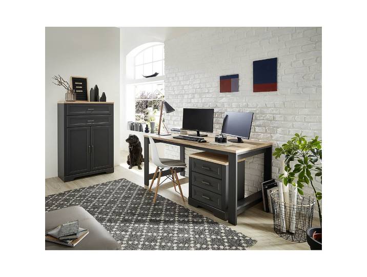 Ensemble de bureau 3 éléments Gris/Graphite