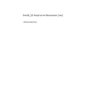 Sven18_19. Kampf um ein Bewusstsein. [wer], Taschenbuch von Sven18_19, Tredition, 978-3-347-90844-4