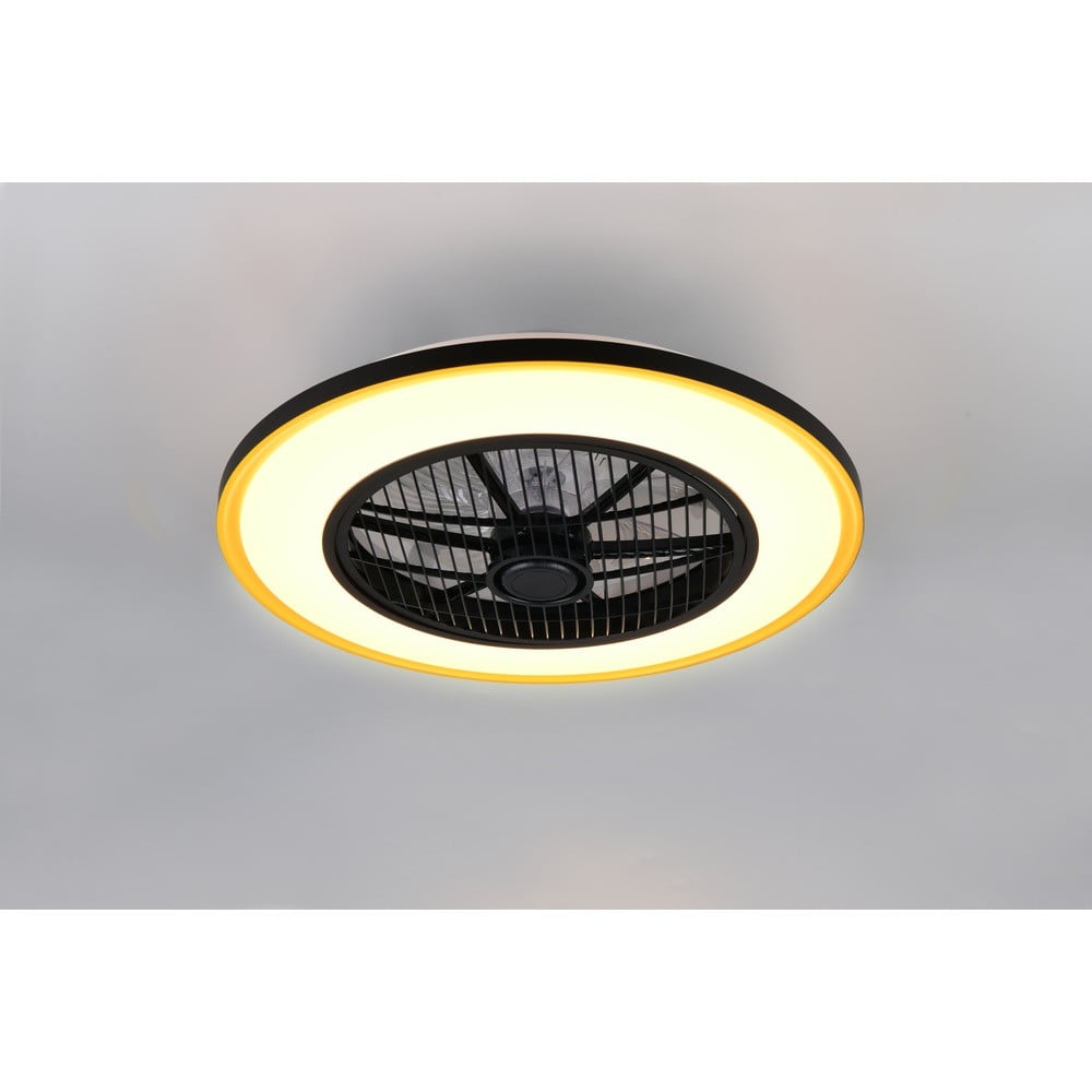 Trio Plafondventilator Varpula zwart met goud - R69272180