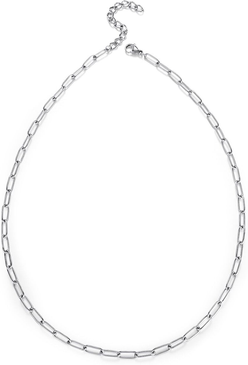 Kette ohne Anhänger FIRETTI "Schmuck Geschenk Chain" Gr. 50, silber (edelstahlfarben), Halsketten, Damen, 50, Edelstahl, B: 4mm, Kette ohne Anhänger, B:4mm edelstahlfarben 50, Edelstahl, B: 4mm