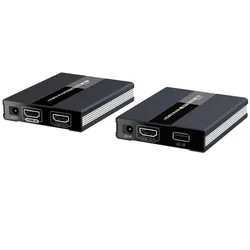 PremiumCord HDMI KVM extender s USB na 60m přes jeden kabel Cat5/6, bez zpoždění, KVM Switch, Schwarz