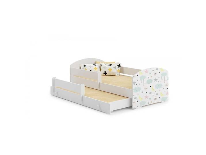 Lit enfant LUK 160x80 Étoiles gigogne avec matelas
