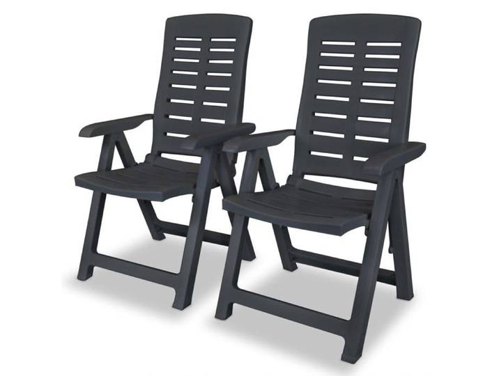 SALE 2026  Chaise de jardin Anthracite - Chaises inclinables de jardin lot de 2 Plastique Anthracite PRO386815510