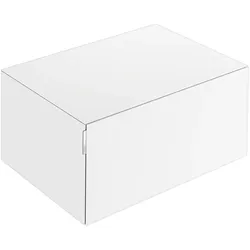 KEUCO EDITION 11 ART Sideboard, 1 Frontauszug, 800x350x490mm, mit LED-Beleuchtung, 32541840801, Korpus/Front: Weiß Glas satiniert / Weiß Glas satiniert