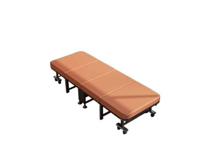 Xumh2024-3 Klappbett Klappbett mit verstellbarem Kopfteil, Büro-Loungesessel, Krankenhausbegleiter(Schwarz,Klein)