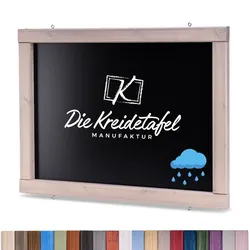 Die Kreidetafel Manufaktur Wetterfeste Outdoor Kreidetafel mit Holzrahmen / Taupe 120x55cm