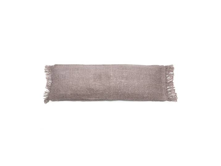 Housse de coussin coton gris 35x100x10cm