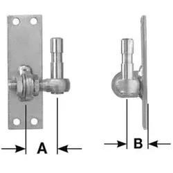 Haken, D5,13mm,2-fach,zum Aufschrauben,Eisen, feuerverzinkt