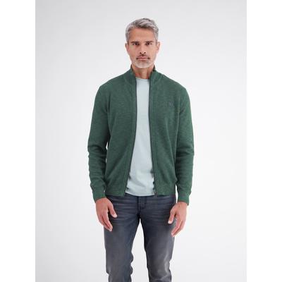 Strickjacke LERROS "Sportive Strickjacke aus hochwertiger Baumwolle", Herren, Gr. L, grün (cedar grün), 100% Baumwolle, Strickjacken Strickjacke