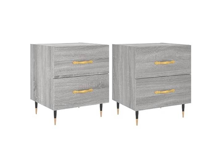Heofavd Nachttische 2er Set Grau Sonoma 40x35x47,5 cm Beistelltisch