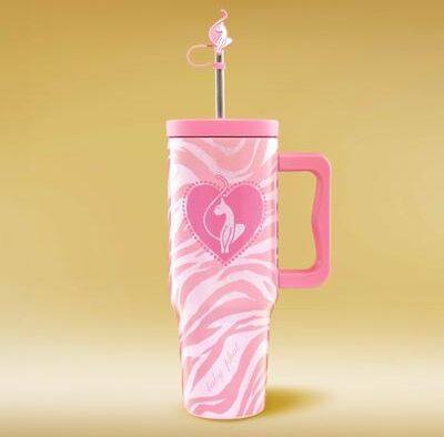 Baby Phat Runway Hydration Stainless Steel Tumbler with Handle and Straw With Topper