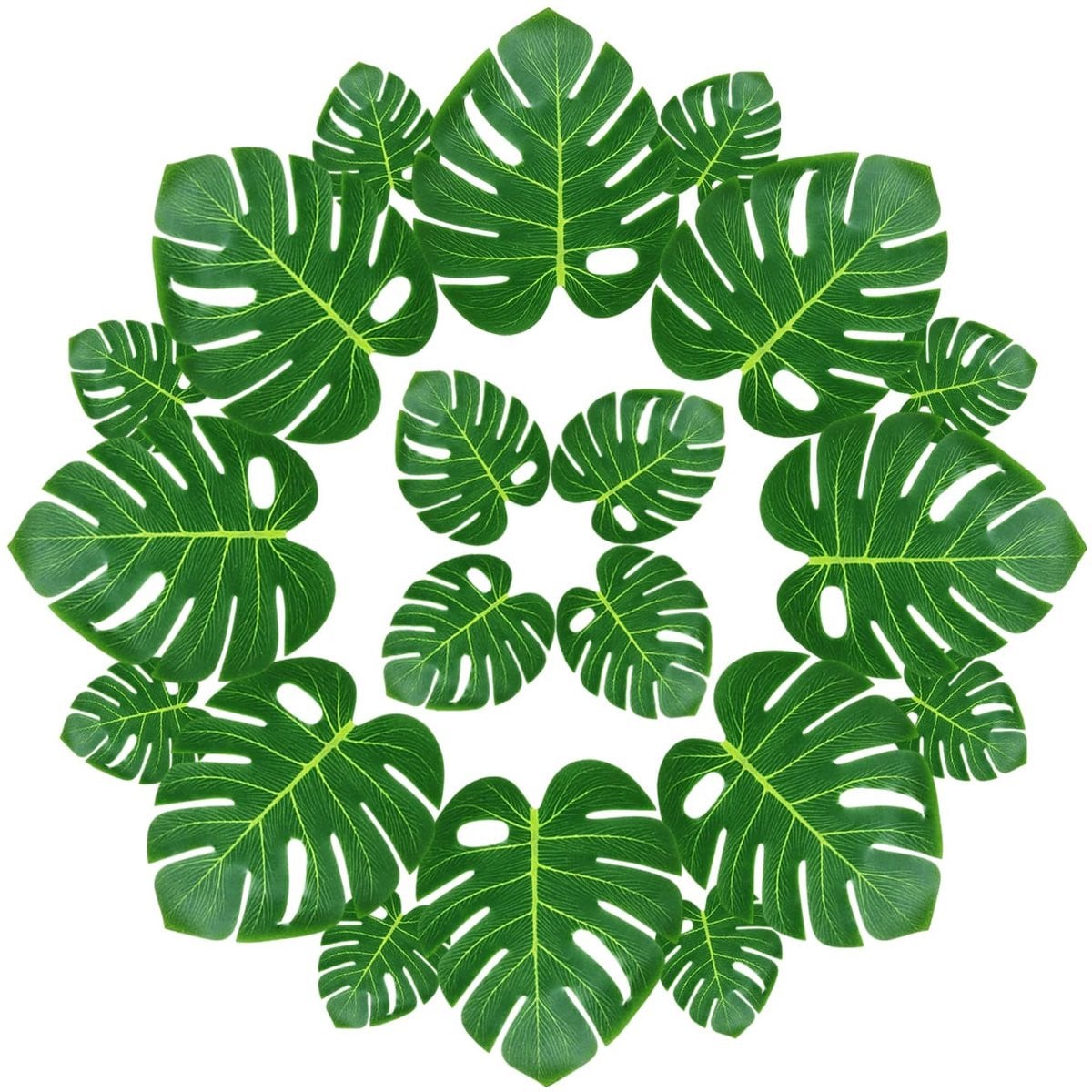Solidchoice - Set van 24 Kunststof Palmbladeren voor Decoratie
