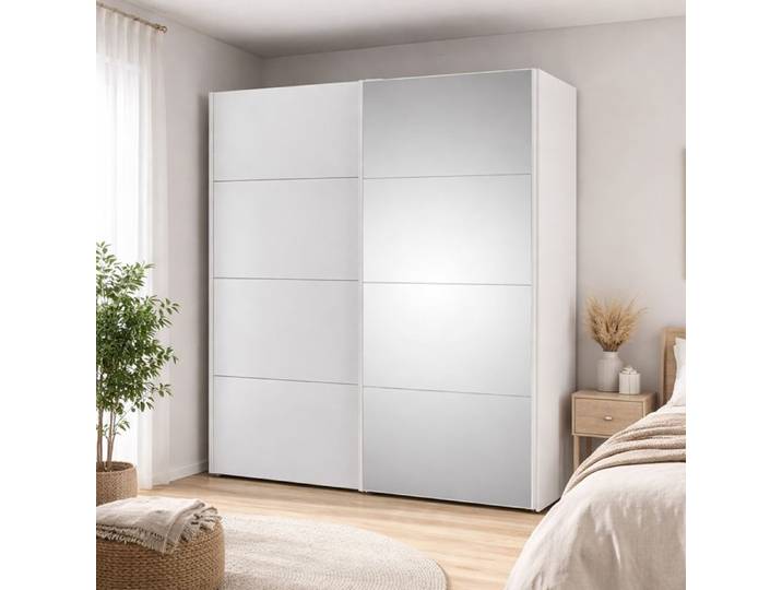 Armoire 2 Portes Seraphin Dmora en Bois Blanc Noble 60 8x220 4h cm