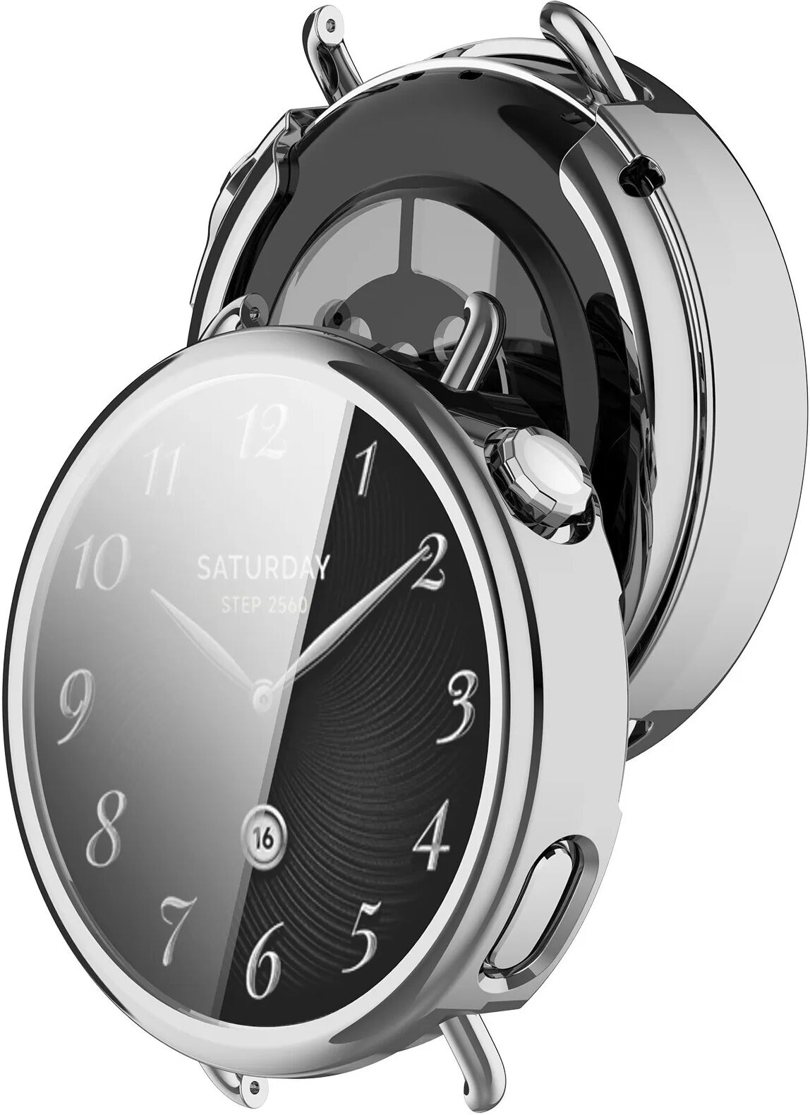 INF Kompatible mit Xiaomi Watch S4 41mm Vollständige TPU Schutzhülle - Optimaler Schutz Silber