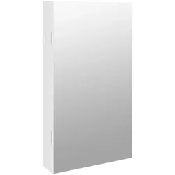 vidaXL Spiegel-Schmuckschrank mit LED-Beleuchtung Wandmontage Weiß