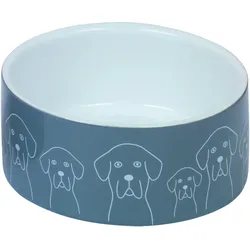 NOBBY Keramik Napf Dogs Keramik Napf Dogs weiss 18 x 7 cm, 1,10 l