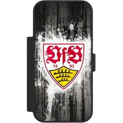 Nivocase Klapphülle für Apple iPhone 18 Pro Handyhülle aus Kunst Leder NIVOflip schwarz Bundesliga (Apple iPhone 18 Pro), Smartphone Hülle, Schwarz