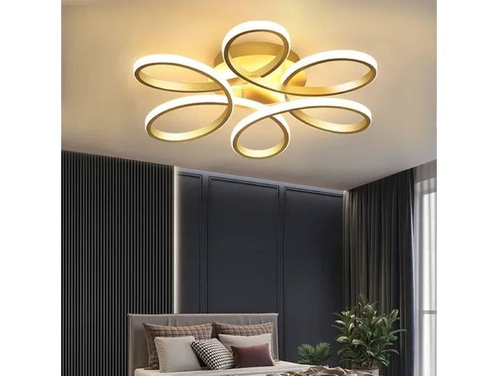 Plafond moderne à LEDs lampe pour salon Restaurant chambre couloir lustre Six pétales fleur Design lustre luminaire