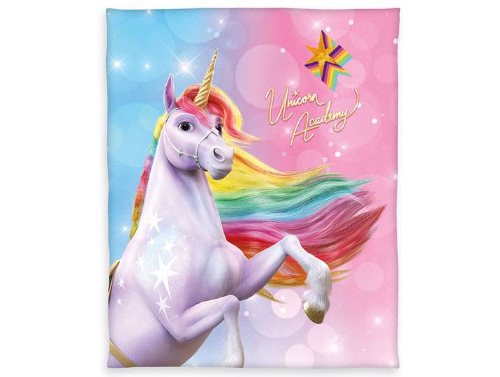 Couverture douce enfant Académie 130 x 160cm Multicolore