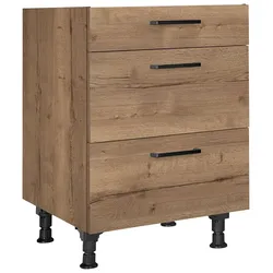 Schubkastenunterschrank Structura Eiche dunkel