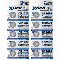 10x XCell Lithium-Knopfzelle CR1620 3V/70mAh (2x 5er-Pack)