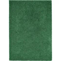 benuta Basic Hochflor Shaggyteppich Swirls Grün 133x190 cm - Hochflor Teppich für Wohnzimmer