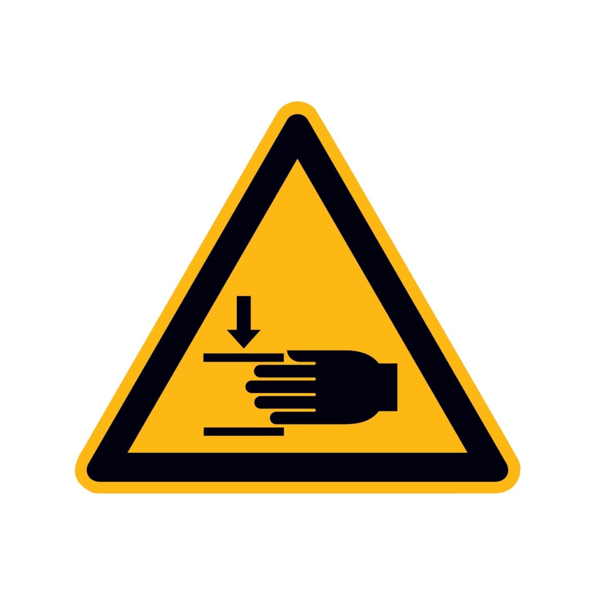 SafetyMarking Warnschild Aluminium SL 100 mm Warnung vor Handverletzungen ; wolk (11.0330)