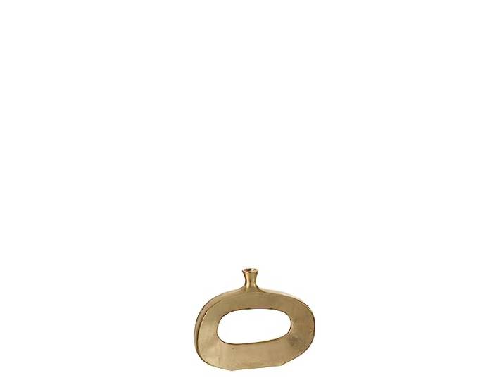 J-Line Vaas Ovaal Aluminium Goud Small