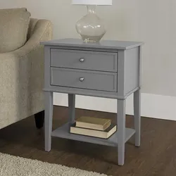 Schubladenkommode Grau im Landhausstil 71 cm hoch - 56 cm breit