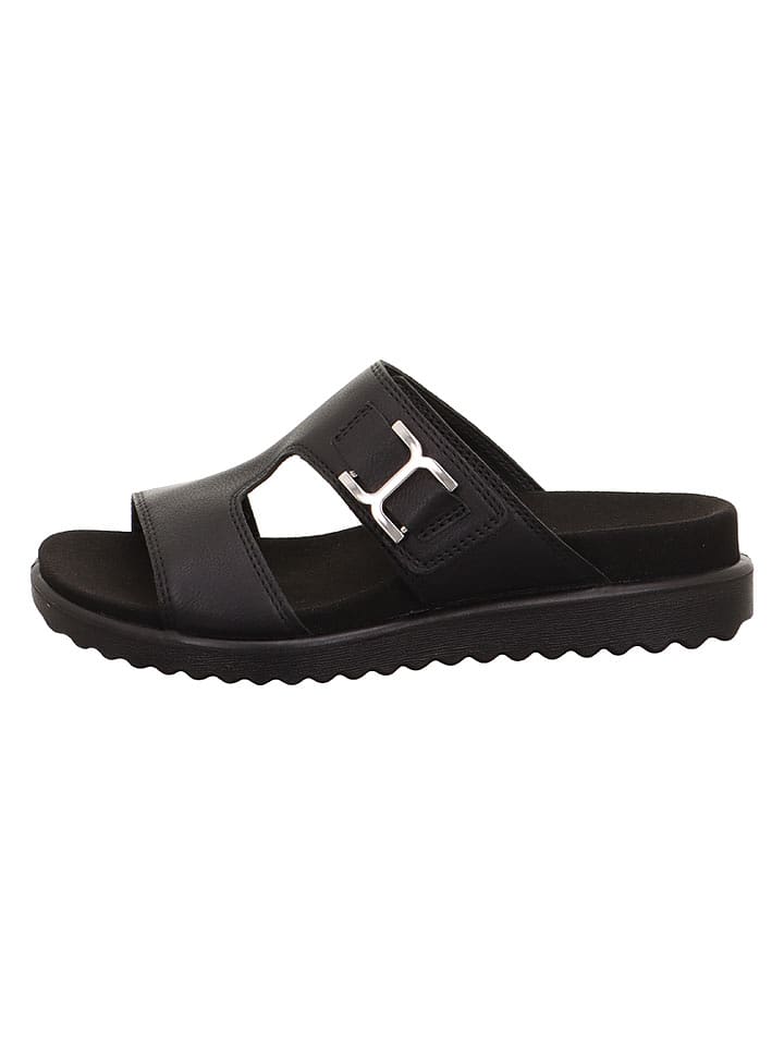 Legero Leder-Pantoletten "Move" in Schwarz - 38